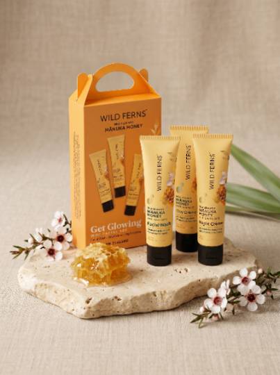 Wild Ferns Manuka Honey Mini Set Get Glowing